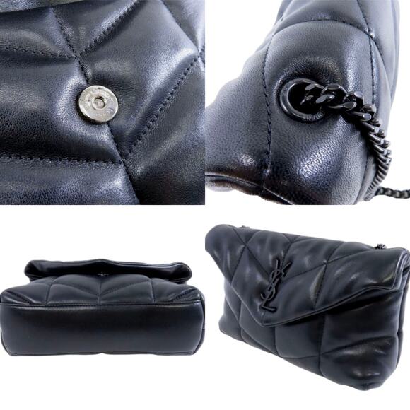💎✨BEAUTIFUL✨💎 Authentic SAINT LAURENT YSL Leather Puffer Toy Bag Black - Picture 5 of 7